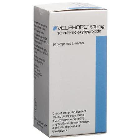 Velphoro chewing tablets 500 mg bottle 90 pcs - PrimeCare Global