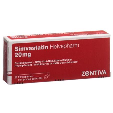 Simvastatin Helvepharm Filmtabl 20 mg 28 pcs - PrimeCare Global