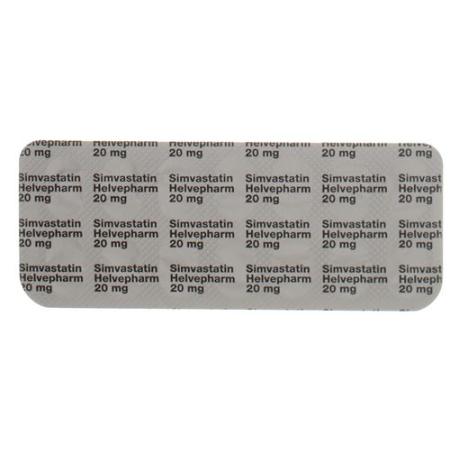Simvastatin Helvepharm Filmtabl 20 mg 28 pcs - PrimeCare Global