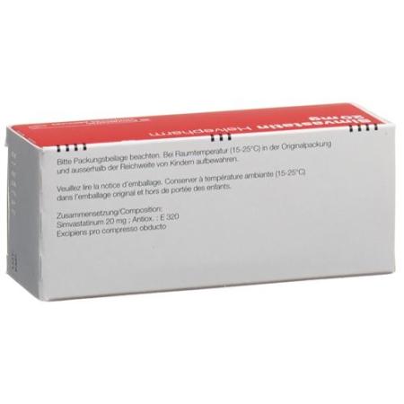 Simvastatin Helvepharm Filmtabl 20 mg 98 pcs - PrimeCare Global