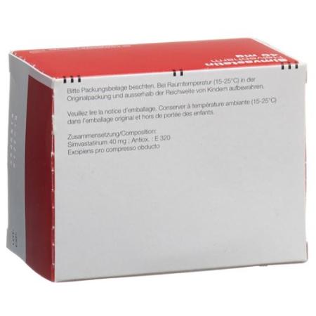 Simvastatin Helvepharm Filmtabl 40 mg 98 pcs - PrimeCare Global
