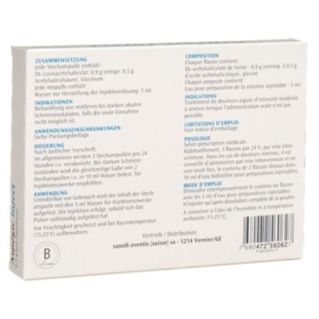 Asp&eacute;gic Inject Dry Sub 0.5 g cum Solvens Durchstf 6 pcs - PrimeCare Global