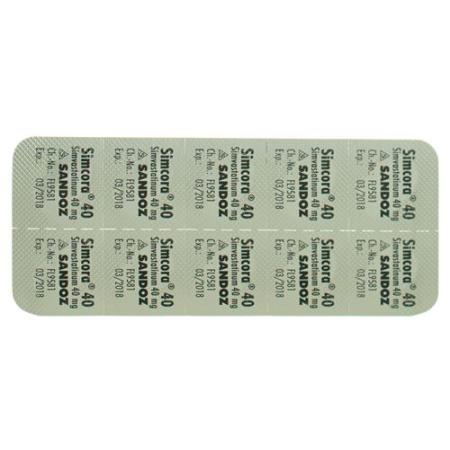 Simcora Filmtablet 40 mg 100 pcs - PrimeCare Global