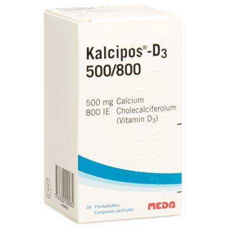 Kalcipos-D3 film tabl 500/800 Ds 30 pcs - PrimeCare Global
