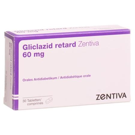 Gliclazide retard Zentiva Ret Tabl 60 mg 30 pcs - PrimeCare Global