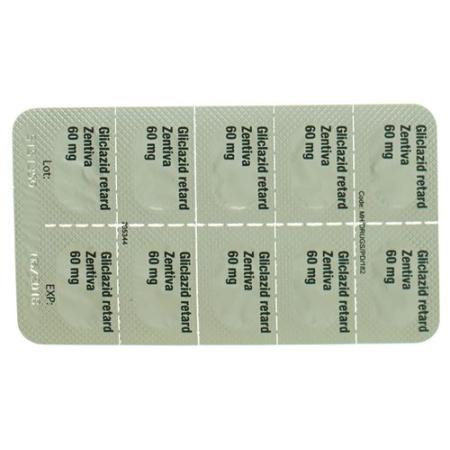 Gliclazide retard Zentiva Ret Tabl 60 mg 90 pcs - PrimeCare Global