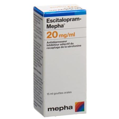 Escitalopram-Mepha drops 20 mg/ml bottle 15 ml - PrimeCare Global