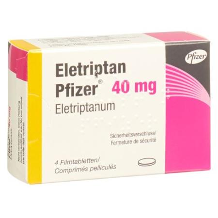 Eletriptan Pfizer Filmtablet 40 mg 4 pcs - PrimeCare Global