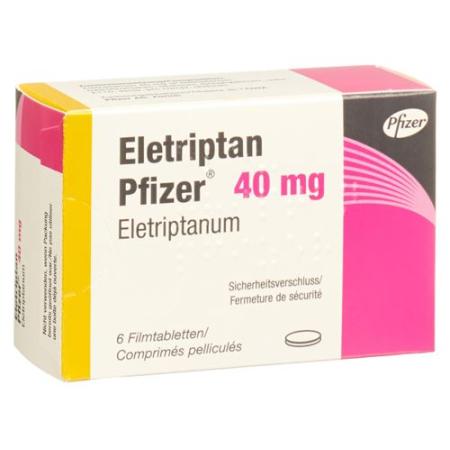 Eletriptan Pfizer Filmtablet 40 mg 6 pcs - PrimeCare Global