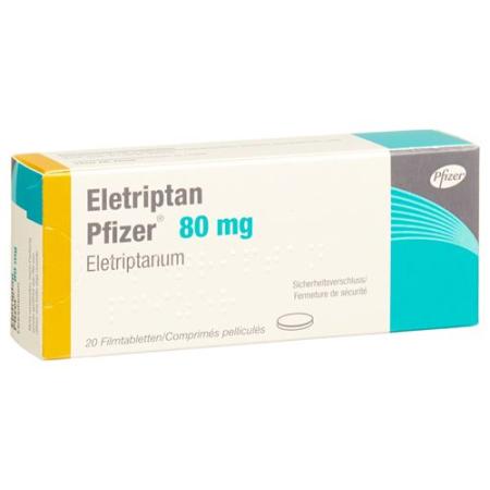 Eletriptan Pfizer Filmtablet 80 mg 20 pcs - PrimeCare Global