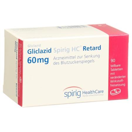 Gliclazide Spirig HC Retard Ret Tabl 60 mg 90 pcs - PrimeCare Global
