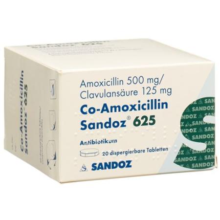 Co-Amoxicillin Sandoz Disp Tabl 625 mg 20 pcs - PrimeCare Global