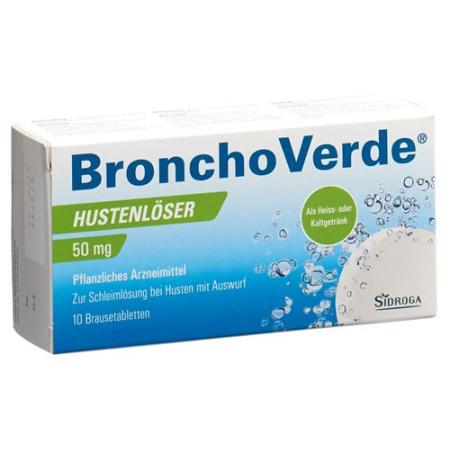 BronchoVerde cough remover effervescent tablet 50 mg 10 pcs - PrimeCare Global