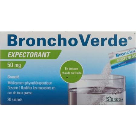 BronchoVerde cough suppressant Gran 50 mg 20 pcs - PrimeCare Global