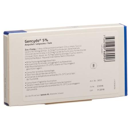 Gencydo Inj Loes 5% 8amp 1ml - PrimeCare Global