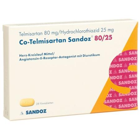 Co-Telmisartan Sandoz film tablets 80/25 28 pcs - PrimeCare Global