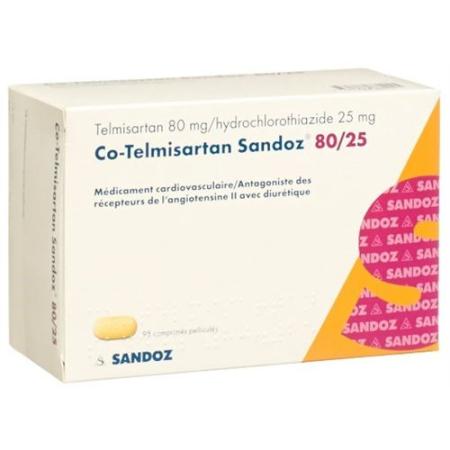 Co-Telmisartan Sandoz film tablets 80/25 98 pcs - PrimeCare Global