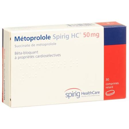 Metoprolol Spirig HC Ret Filmtabl 50 mg 30 pcs - PrimeCare Global
