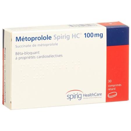 Metoprolol Spirig HC Ret Filmtabl 100 mg 30 pcs - PrimeCare Global