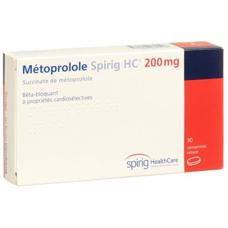 Metoprolol Spirig HC Ret Filmtabl 200 mg 30 pcs - PrimeCare Global