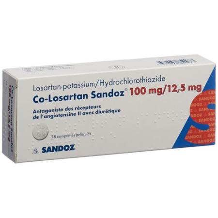 Co-Losartan Sandoz Filmtablet 100/12.5mg 28 pcs - PrimeCare Global