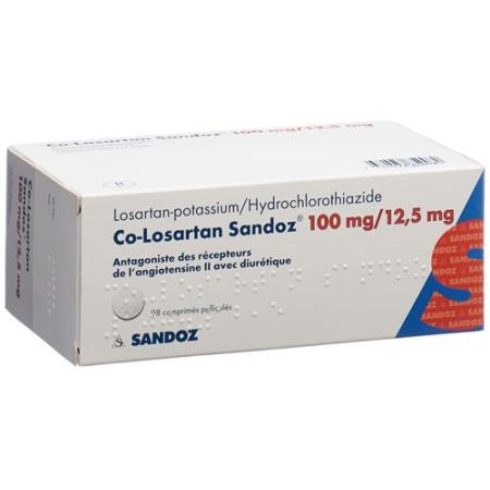 Co-Losartan Sandoz Filmtablet 100/12.5mg 98 pcs - PrimeCare Global