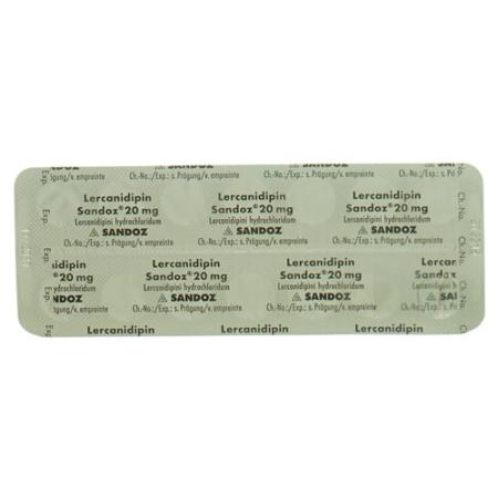 Lercanidipin Sandoz film tablets 20 mg 28 pcs - PrimeCare Global