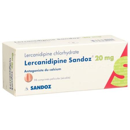 Lercanidipin Sandoz film tablets 20 mg 98 pcs - PrimeCare Global