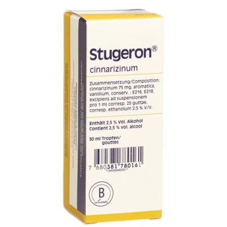 Stugeron drops 75 mg/ml bottle 30 ml - PrimeCare Global