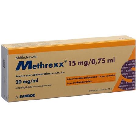 Methrexx Inj L&ouml;s 15 mg/0.75ml Fertspr 0.75 ml - PrimeCare Global