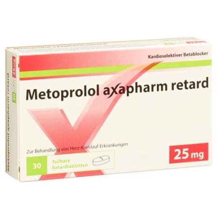 Metoprolol Axapharm Ret Tabl 25 mg 100 pcs - PrimeCare Global
