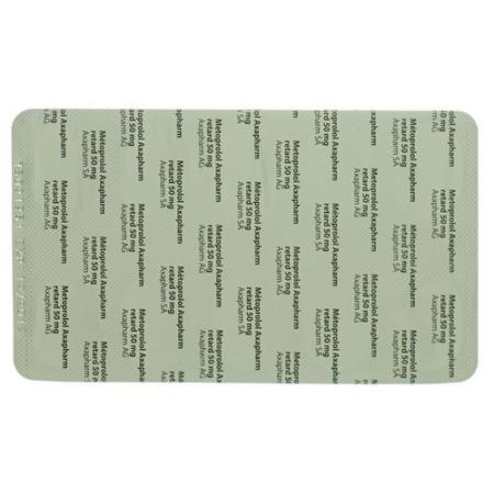 Metoprolol Axapharm Ret Tabl 50 mg 100 pcs - PrimeCare Global