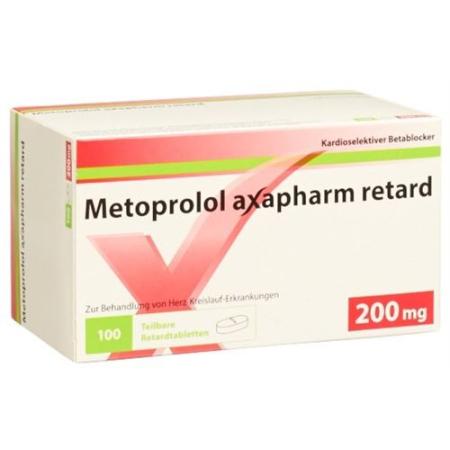 Metoprolol Axapharm Ret Tabl 200 mg 100 pcs - PrimeCare Global
