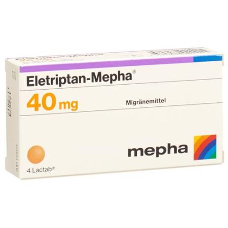 Eletriptan-Mepha Lactab 40 mg 4 pcs - PrimeCare Global