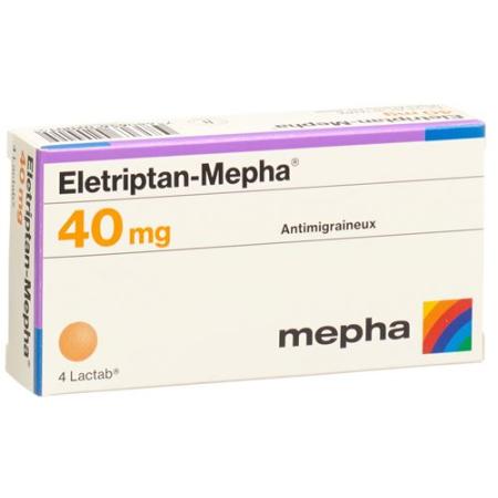 Eletriptan-Mepha Lactab 40 mg 4 pcs - PrimeCare Global