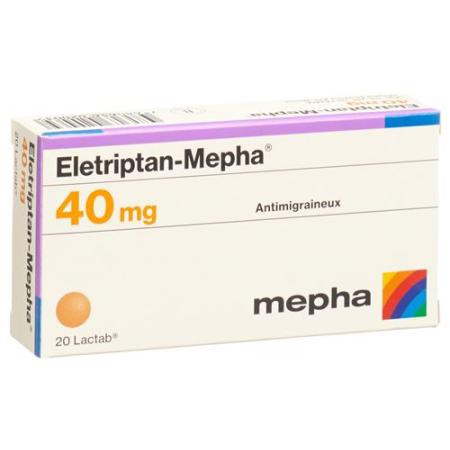 Eletriptan-Mepha Lactab 40 mg 20 pcs - PrimeCare Global