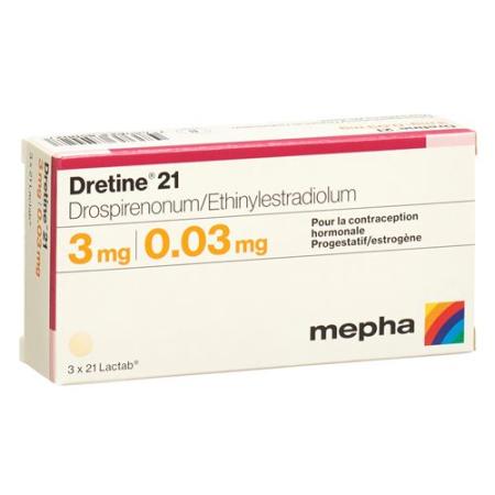 Dretine 21 Lactab 3 x 21 pcs - PrimeCare Global