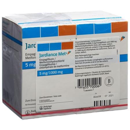 Jardiance Met Filmtablet 5/1000mg 2 x 90 pcs - PrimeCare Global