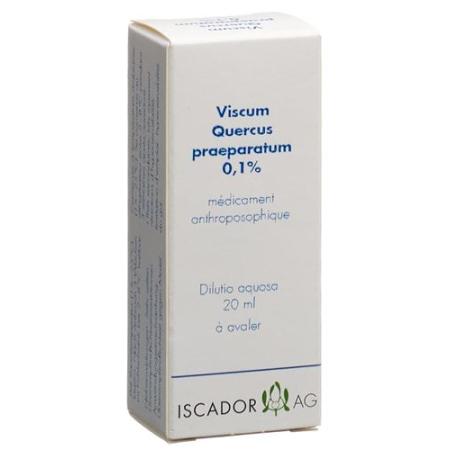 Iscador Viscum Quercus prepared 0.1% aqueous dilution 20 ml - PrimeCare Global