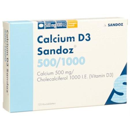Calcium D3 Sandoz chewable tablets 500/1000 120 pcs - PrimeCare Global