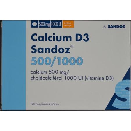 Calcium D3 Sandoz chewable tablets 500/1000 120 pcs - PrimeCare Global