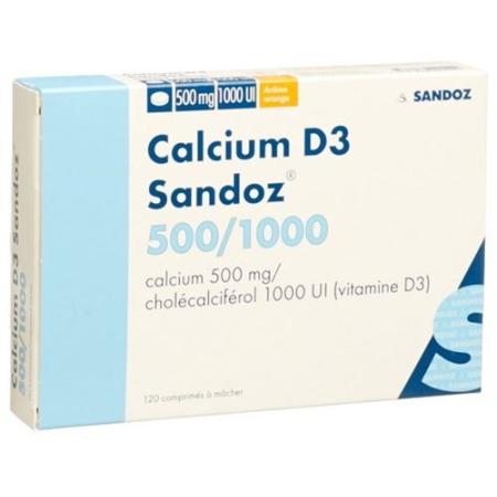 Calcium D3 Sandoz chewable tablets 500/1000 120 pcs - PrimeCare Global