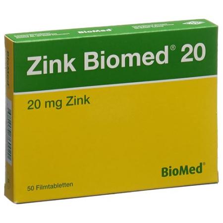 Zinc Biomed 20 film tablets 50 pcs - PrimeCare Global