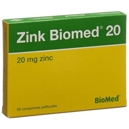 Zinc Biomed 20 film tablets 50 pcs - PrimeCare Global
