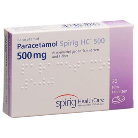 Paracetamol Spirig HC Filmtabl 500 mg 20 pcs - PrimeCare Global