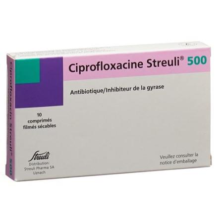 Ciprofloxacin Streuli film tablets 500 mg 10 pcs - PrimeCare Global
