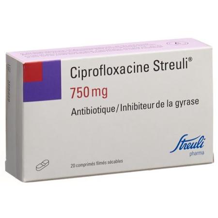 Ciprofloxacin Streuli film tablets 750 mg 20 pcs - PrimeCare Global