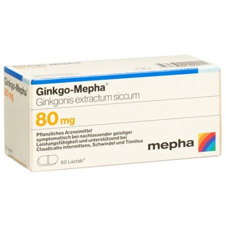 Ginkgo-Mepha Lactab 80 mg 60 pcs - PrimeCare Global