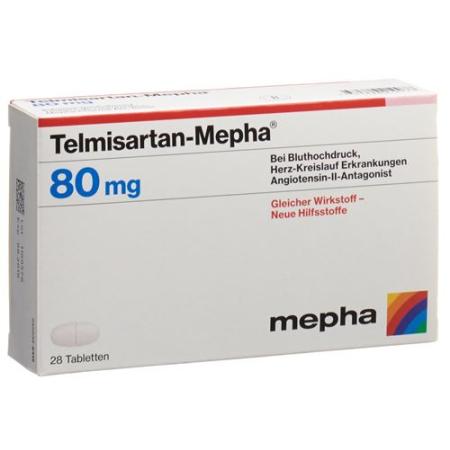 Telmisartan-Mepha Tabl 80 mg 28 pcs - PrimeCare Global