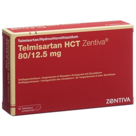 Telmisartan HCT Zentiva Tabl 80/12.5 mg 30 pcs - PrimeCare Global